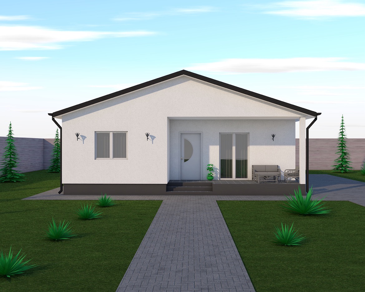 NIKA PREMIUM 117 m² montažna kuća na rate - prednja fasada