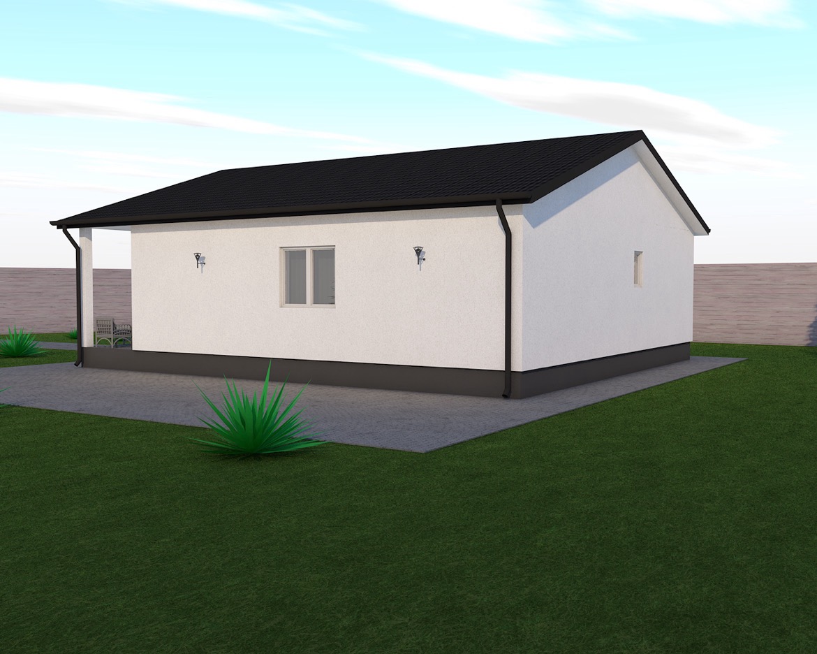 NIKA PREMIUM montažna kuća 117 m² zadnja fasada
